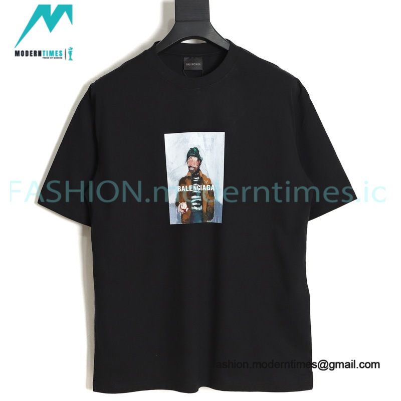 Balenciaga - Corri Digital Oil Painting Printed Short Sleeve T-shirt